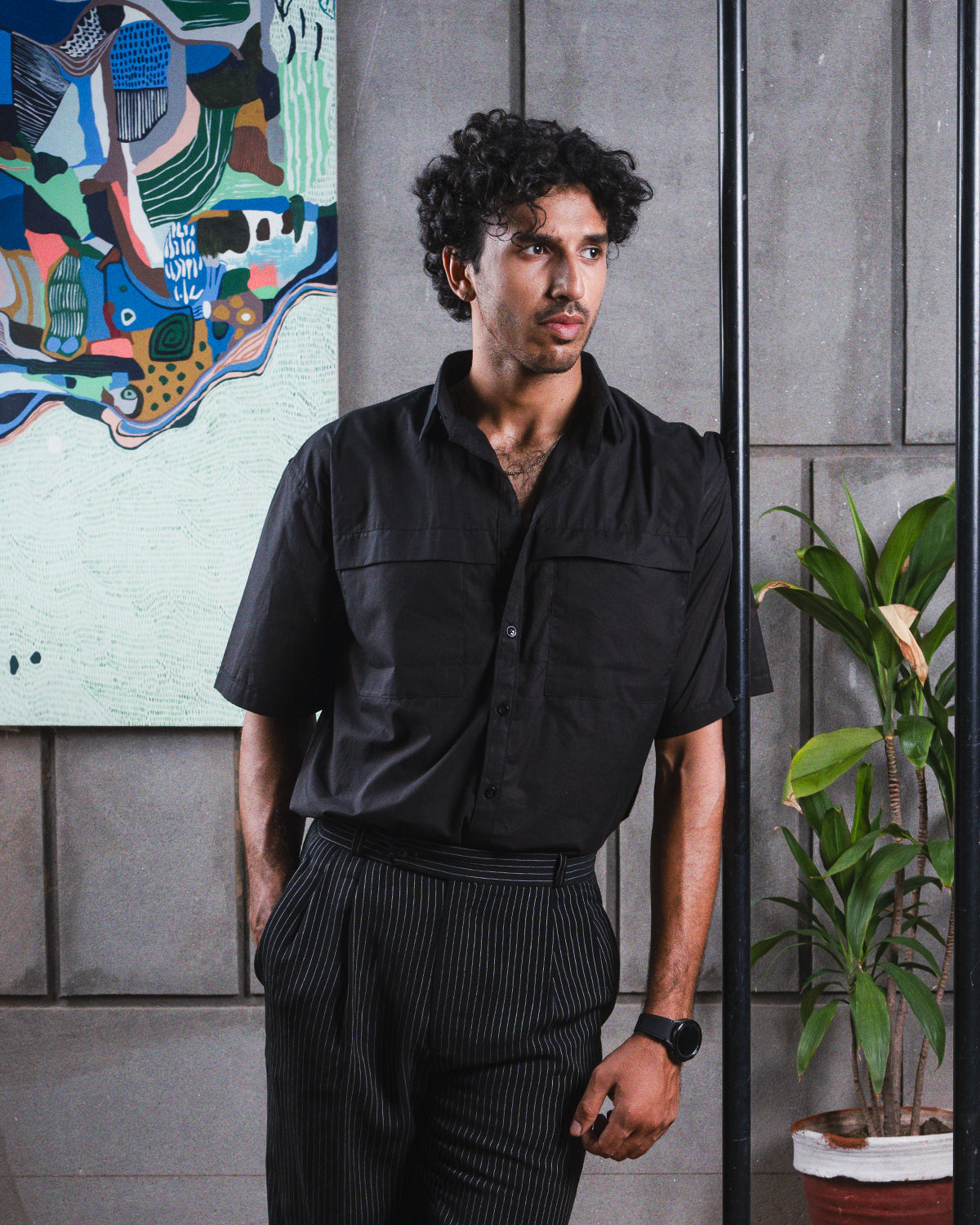 Casual Jet Black Shirt (Unisex)