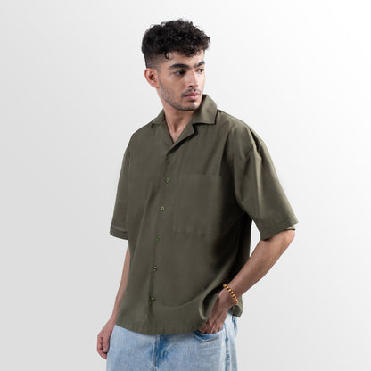 Casual Olive Green Shirt (Unisex)