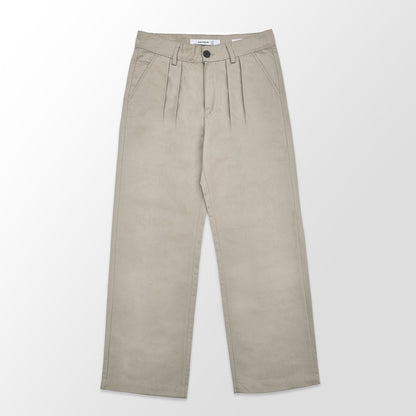 Beige Pleated Pants (Unisex)