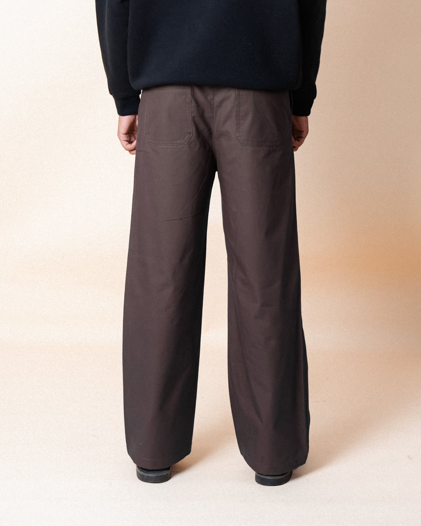 Brown Biz Pleated Pants (Unisex)