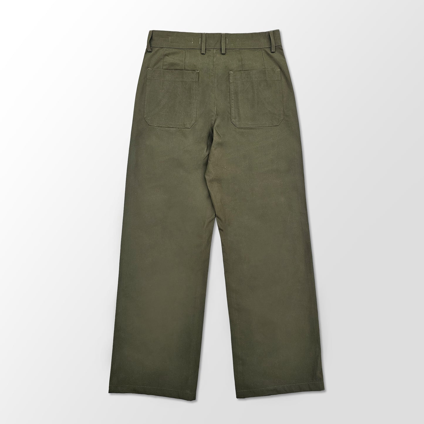 Olive Green Pleated Pants (Unisex)