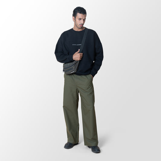 Olive Green Pleated Pants (Unisex)